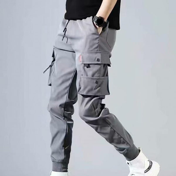 Autumn Men Pants Hip Hop Harem Joggers Pants New Male Trousers Mens Solid Multi-pocket Cargo Pants Skinny Fit Sweatpants