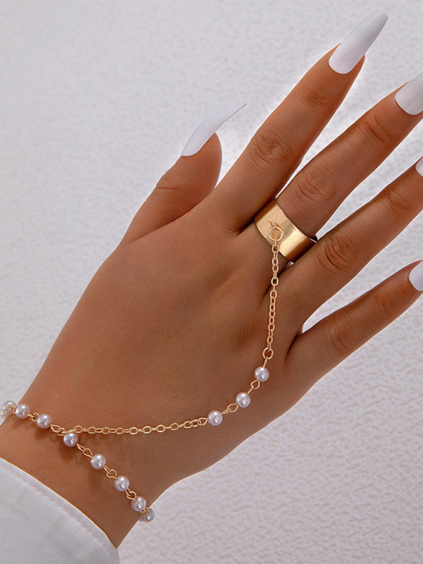 Exaggerated Personality Ring Chain Temperament Fashionable Ring Jewelry