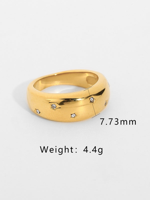 Fashionable zircon ring INS internet celebrity ring pair ring jewelry